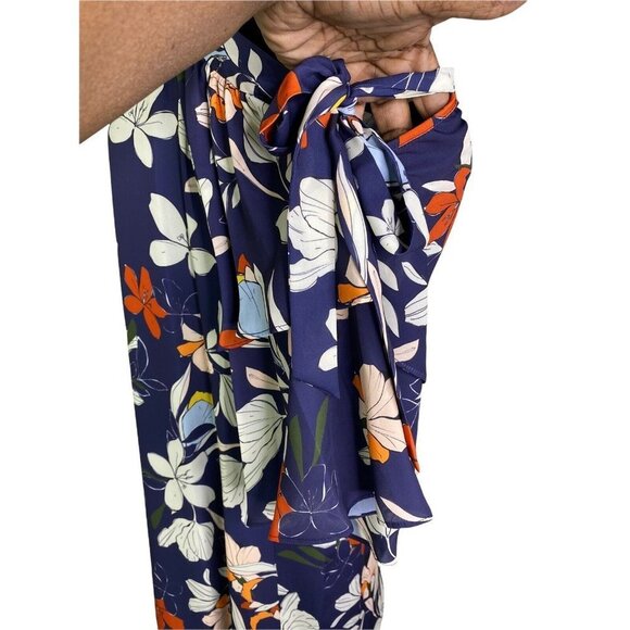 PARKER  Woman Moondance Floral V-Neck Cold‎ Shoulder Ruffle Bell Sleeve Dress S - Picture 4 of 11